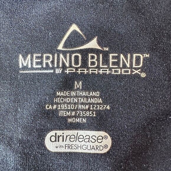 PARADOX Women’s DRI Release 1/4 ZIP Base Layer Performance Top Merino blend Size - Picture 4 of 14